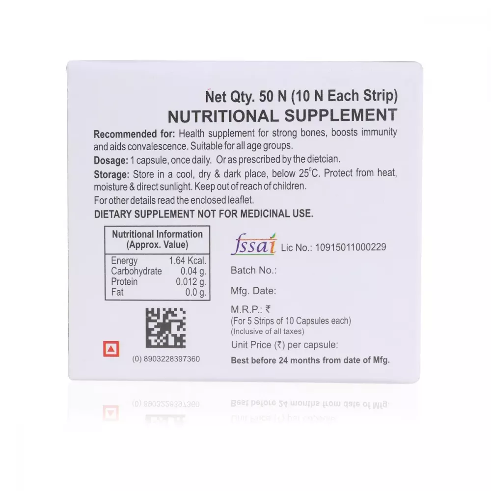 Bakson Vitamin D Plus Capsules (50cap) - Image 3